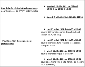 Infos inscriptions Infos inscriptions